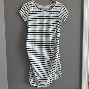 EUC Black & White Striped Maternity Dress Size M